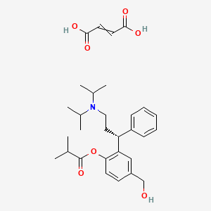 molecular formula C30H41NO7 B12445039 (R)-Fesoterodine fumarate 