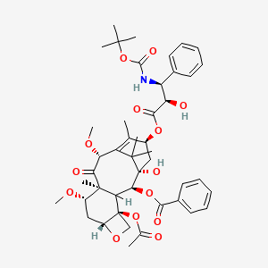 molecular formula C45H57NO14 B1244506 [(1S,2S,4S,7R,9S,10S,12R,15S)-4-acetyloxy-1-hydroxy-15-[(2R,3S)-2-hydroxy-3-[(2-methylpropan-2-yl)oxycarbonylamino]-3-phenylpropanoyl]oxy-9,12-dimethoxy-10,14,17,17-tetramethyl-11-oxo-6-oxatetracyclo[11.3.1.03,10.04,7]heptadec-13-en-2-yl] benzoate 