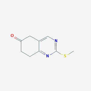molecular formula C9H10N2OS B12445064 5,6,7,8-Tetrahydro-2-methylthio-6-quinazolinone 