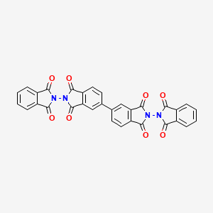 molecular formula C32H14N4O8 B12445077 2-(1,3-dioxoisoindol-2-yl)-5-[2-(1,3-dioxoisoindol-2-yl)-1,3-dioxoisoindol-5-yl]isoindole-1,3-dione 