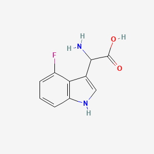 molecular formula C10H9FN2O2 B12445109 Amino-(4-fluoro-indol-3-YL)-acetic acid 