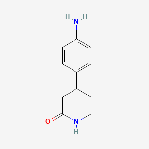 molecular formula C11H14N2O B12445112 4-(4-Aminophenyl)piperidin-2-one 