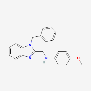 molecular formula C22H21N3O B12445149 N-[(1-benzyl-1H-benzimidazol-2-yl)methyl]-4-methoxyaniline 