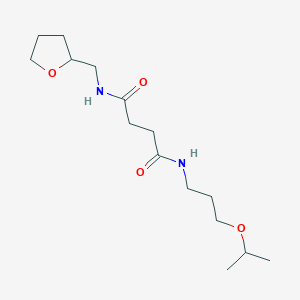 molecular formula C15H28N2O4 B12445233 N-[3-(propan-2-yloxy)propyl]-N'-(tetrahydrofuran-2-ylmethyl)butanediamide 