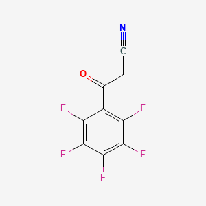 molecular formula C9H2F5NO B12445319 3-Oxo-3-(perfluorophenyl)propanenitrile 