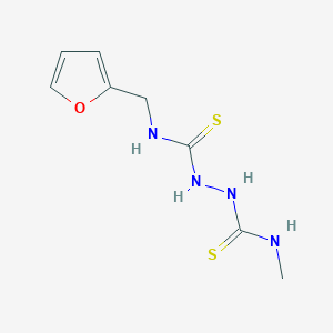 molecular formula C8H12N4OS2 B12445378 N-(furan-2-ylmethyl)-N'-methylhydrazine-1,2-dicarbothioamide 