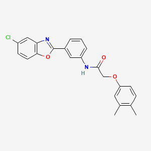 molecular formula C23H19ClN2O3 B12445411 N-[3-(5-chloro-1,3-benzoxazol-2-yl)phenyl]-2-(3,4-dimethylphenoxy)acetamide 
