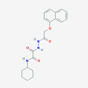 molecular formula C20H23N3O4 B12445450 N-cyclohexyl-2-{2-[(naphthalen-1-yloxy)acetyl]hydrazinyl}-2-oxoacetamide 