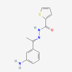 molecular formula C13H13N3OS B12445495 N'-[(1Z)-1-(3-aminophenyl)ethylidene]thiophene-2-carbohydrazide 