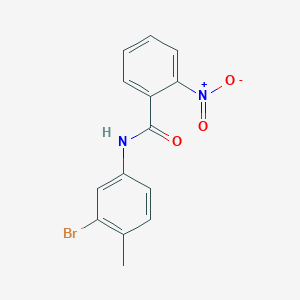 molecular formula C14H11BrN2O3 B12445589 N-(3-bromo-4-methylphenyl)-2-nitrobenzamide 