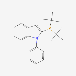 molecular formula C22H28NP B1244562 2-(DI-Tert-butylphosphino)-1-phenylindole CAS No. 740815-37-6