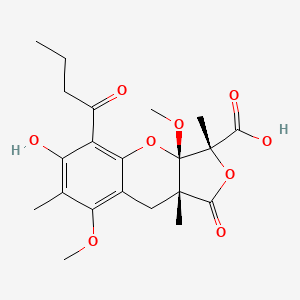 molecular formula C21H26O9 B1244563 Pallenic acid 