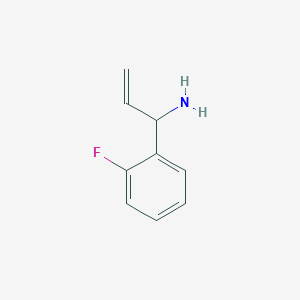 molecular formula C9H10FN B12445689 1-(2-Fluorophenyl)prop-2-EN-1-amine 