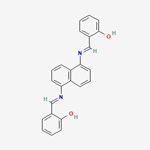 molecular formula C24H18N2O2 B12445859 N,N'-bis-salicylidene-1,5-diaminonaphthalene CAS No. 85642-07-5
