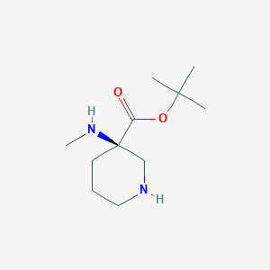 molecular formula C11H22N2O2 B12445893 R-3-Boc-3-methylaminopiperidine 