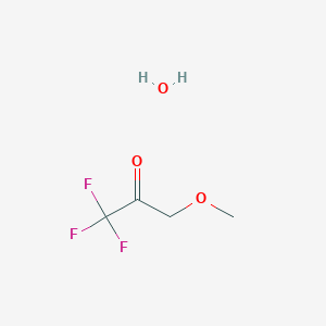 molecular formula C4H7F3O3 B12445954 1,1,1-Trifluoro-3-methoxy-propan-2-one monohydrate 