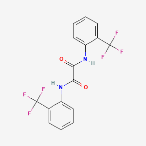 molecular formula C16H10F6N2O2 B12445967 N,N'-bis[2-(trifluoromethyl)phenyl]ethanediamide 