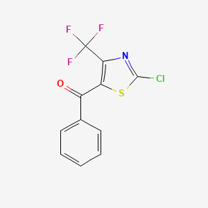 molecular formula C11H5ClF3NOS B12446025 2-Chloro-5-benzoyl-4-trifluoromethyl-1,3-thiazole 