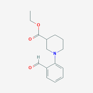 molecular formula C15H19NO3 B12446045 Ethyl 1-(2-formylphenyl)piperidine-3-carboxylate 