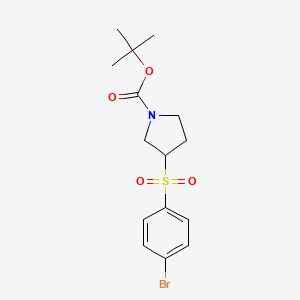 molecular formula C15H20BrNO4S B12446053 tert-Butyl 3-((4-bromophenyl)sulfonyl)pyrrolidine-1-carboxylate CAS No. 887587-67-9