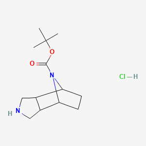 molecular formula C13H23ClN2O2 B12446100 tert-butyl rel-(1R,2S,6R,7S)-4,10-diazatricyclo[5.2.1.0~2,6~]decane-10-carboxylate hydrochloride 
