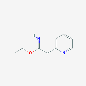 molecular formula C9H12N2O B12446134 2-Pyridin-2-YL-acetimidic acid ethyl ester CAS No. 727642-67-3