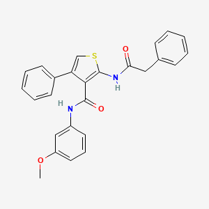 molecular formula C26H22N2O3S B12446142 N-(3-methoxyphenyl)-4-phenyl-2-[(phenylacetyl)amino]thiophene-3-carboxamide 