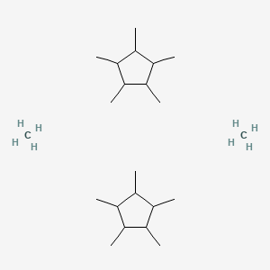 molecular formula C22H48 B12446166 Methane;1,2,3,4,5-pentamethylcyclopentane 