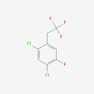 molecular formula C8H4Cl2F4 B12446187 1,5-Dichloro-2-fluoro-4-(2,2,2-trifluoroethyl)benzene 