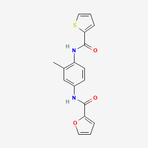 molecular formula C17H14N2O3S B12446194 N-{3-methyl-4-[(thiophen-2-ylcarbonyl)amino]phenyl}furan-2-carboxamide 