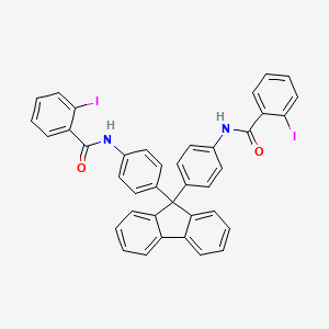 molecular formula C39H26I2N2O2 B12446221 2-Iodo-N-(4-{9-[4-(2-iodobenzamido)phenyl]fluoren-9-YL}phenyl)benzamide 