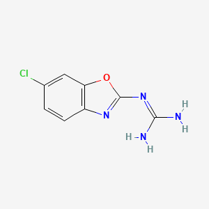 molecular formula C8H7ClN4O B12446233 (6-Chlorobenzo[d]oxazol-2-yl)guanidine CAS No. 98554-01-9