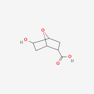 molecular formula C7H10O4 B12446242 5-Hydroxy-7-oxabicyclo[2.2.1]heptane-2-carboxylic acid 