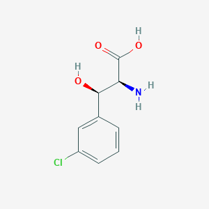 molecular formula C9H10ClNO3 B12446246 (2S,3R)-2-Amino-3-hydroxy-3-(3-chlorophenyl)propanoic acid 