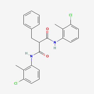 molecular formula C24H22Cl2N2O2 B12446255 2-benzyl-N,N'-bis(3-chloro-2-methylphenyl)propanediamide 