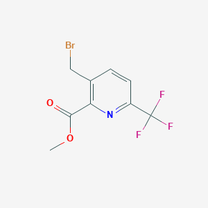molecular formula C9H7BrF3NO2 B12446260 Methyl 3-(bromomethyl)-6-(trifluoromethyl)pyridine-2-carboxylate CAS No. 1260672-79-4