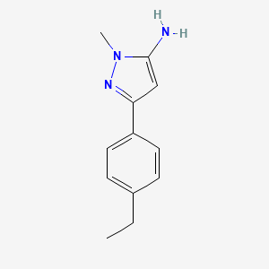molecular formula C12H15N3 B12446287 3-(4-Ethylphenyl)-1-methyl-1H-pyrazol-5-amine 