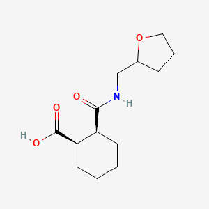 molecular formula C13H21NO4 B12446290 (1R,2S)-2-[(tetrahydrofuran-2-ylmethyl)carbamoyl]cyclohexanecarboxylic acid 