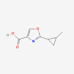 molecular formula C8H9NO3 B12446302 2-(2-Methylcyclopropyl)oxazole-4-carboxylic acid 