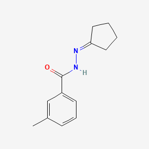 molecular formula C13H16N2O B12446335 N'-cyclopentylidene-3-methylbenzohydrazide 