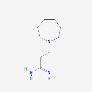 molecular formula C9H19N3 B12446343 3-(Azepan-1-yl)propanimidamide CAS No. 3194-28-3