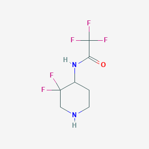 molecular formula C7H9F5N2O B12446353 N-(3,3-difluoropiperidin-4-yl)-2,2,2-trifluoroacetamide 