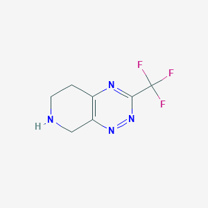 molecular formula C7H7F3N4 B12446392 3-(Trifluoromethyl)-5,6,7,8-tetrahydropyrido[4,3-e][1,2,4]triazine CAS No. 741737-36-0