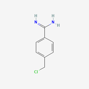 molecular formula C8H9ClN2 B12446399 4-(Chloromethyl)benzimidamide CAS No. 790166-90-4