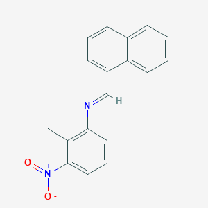 molecular formula C18H14N2O2 B12446402 2-methyl-N-[(E)-naphthalen-1-ylmethylidene]-3-nitroaniline 