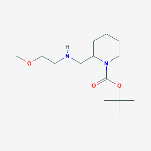 molecular formula C14H28N2O3 B12446414 Tert-butyl 2-{[(2-methoxyethyl)amino]methyl}piperidine-1-carboxylate CAS No. 887588-49-0