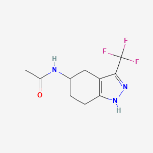 molecular formula C10H12F3N3O B12446421 N-(4,5,6,7-Tetrahydro-3-trifluoromethyl-1H-indazol-5-YL)acetamide 