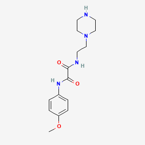 molecular formula C15H22N4O3 B12446451 N-(4-methoxyphenyl)-N'-[2-(piperazin-1-yl)ethyl]ethanediamide 