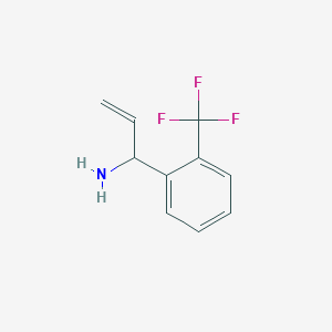 molecular formula C10H10F3N B12446453 1-(2-(Trifluoromethyl)phenyl)prop-2-EN-1-amine 