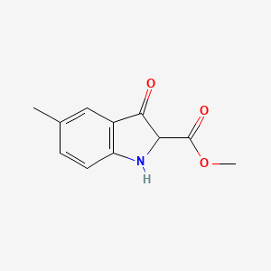 molecular formula C11H11NO3 B12446458 Methyl 5-methyl-3-oxoindoline-2-carboxylate 